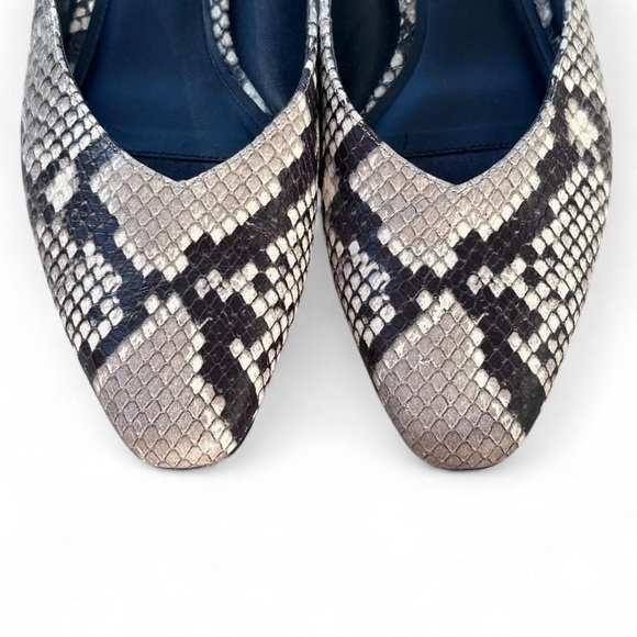 Banana Republic Black and White Snakeskin Mules Size 7 - Picture 6 of 7